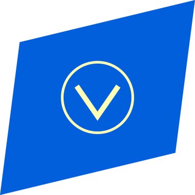 minimalist düz vektör ok simgesi mavi zemin üzerine