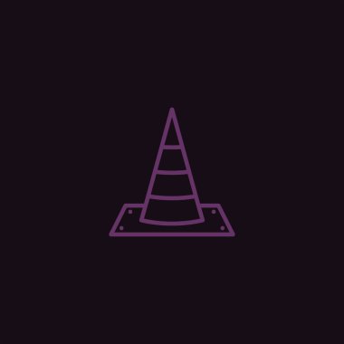 Sanayi kavram bina siyah arka plan, minimalist düz vektör simgesine