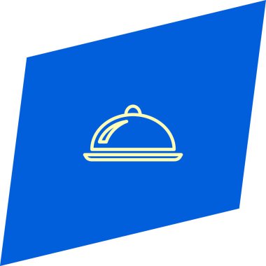 mavi arka plan, kavram pişirme minimalist düz vektör simgesine