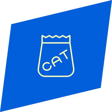 minimalist düz vektör simgesi mavi arka plan, Evcil hayvan kavramı üzerinde 