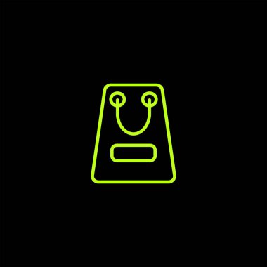 siyah arka plan, konsept alışveriş minimalist düz vektör simgesine