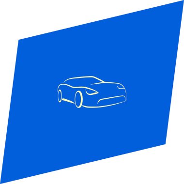 Araba simgesinin vektör illüstrasyonu 