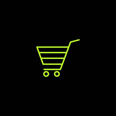 siyah arka plan, konsept alışveriş minimalist düz vektör simgesine