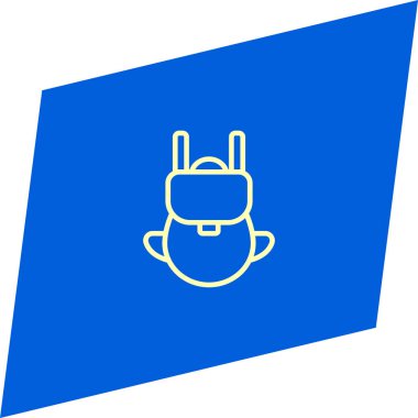 minimalist düz vektör simge siyah arka plan, kavram hiking