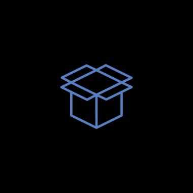 minimalist düz vektör simge siyah arka plan üzerine