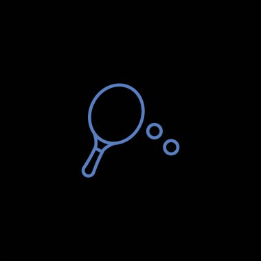 minimalist düz vektör simge siyah arka plan, spor kavramı üzerine