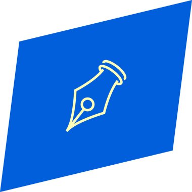 minimalist düz vektör simgesi mavi arka plan, sanat ve eğitim kavramı 