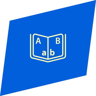 minimalist düz vektör simge siyah arka plan, eğitim kavramı üzerine