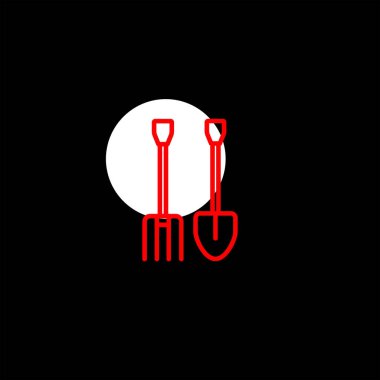 siyah arka plan, kavram tarım kırsal minimalist düz vektör simgesine 