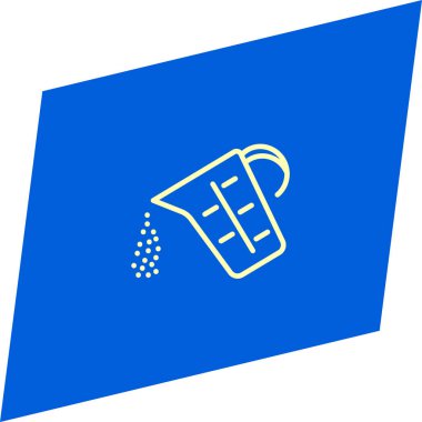 mavi arka plan, kavram pişirme minimalist düz vektör simgesine