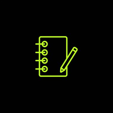 minimalist düz vektör simge siyah arka plan, eğitim kavramı üzerine