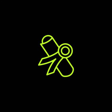 minimalist düz vektör simge siyah arka plan, eğitim kavramı üzerine