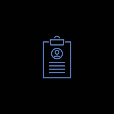 minimalist düz vektör defter app simgesi siyah arka plan üzerine