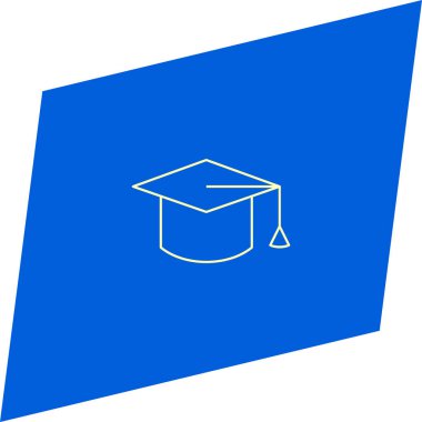 minimalist düz vektör app simgesi siyah arka plan, eğitim kavramı üzerine