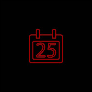 minimalist düz vektör simge siyah arka plan, kış tatil kavramı üzerine