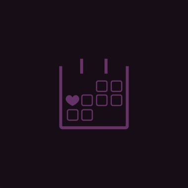 minimalist düz vektör simge siyah arka plan üzerine