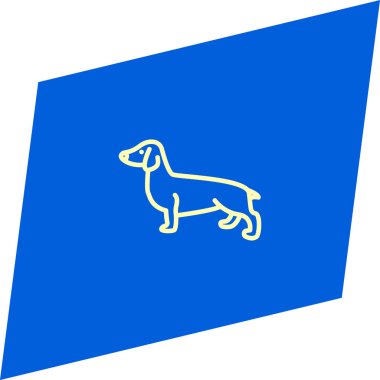 minimalist düz vektör simgesi mavi arka plan, Evcil hayvan kavramı üzerinde 