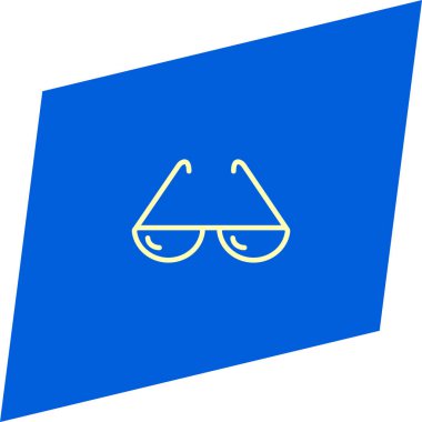 minimalist düz vektör simgesi mavi arka plan, tatil kavramı üzerinde