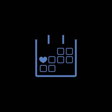 minimalist düz vektör simge siyah arka plan üzerine