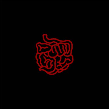 minimalist düz vektör simge siyah arka plan, sağlık kavramı