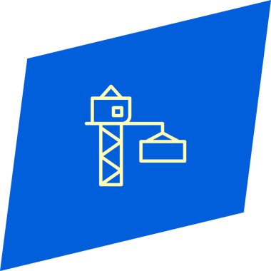 Sanayi kavram bina siyah arka plan, minimalist düz vektör simgesine