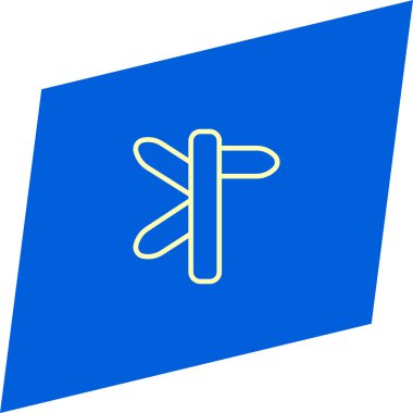 minimalist düz vektör simgesi mavi arka plan, tatil kavramı üzerinde