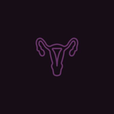 minimalist düz vektör simge siyah arka plan, sağlık kavramı