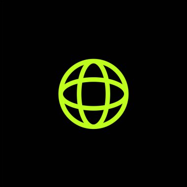 minimalist düz vektör simge siyah arka plan üzerine