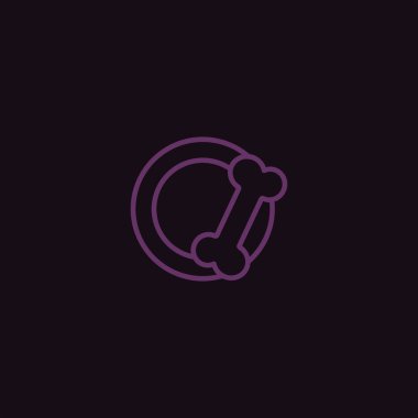 minimalist düz vektör simgesi mavi arka plan, Evcil hayvan kavramı üzerinde 