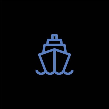 minimalist düz vektör taşıma simgesi kavramı seyahat siyah arka plan üzerine