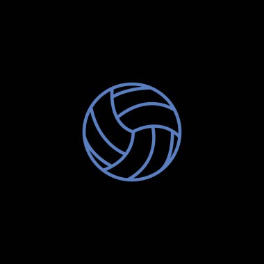 minimalist düz vektör simge siyah arka plan, spor kavramı üzerine