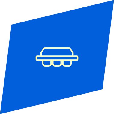 minimalist düz vektör simgesi mavi zemin üzerine