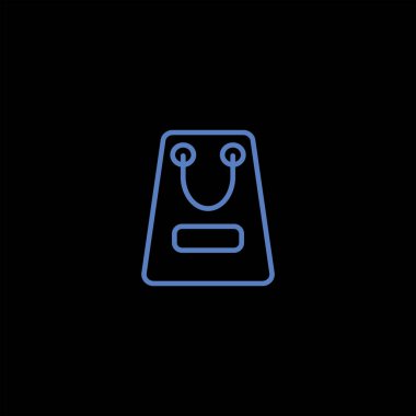 siyah arka plan, konsept alışveriş minimalist düz vektör simgesine