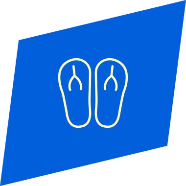 minimalist düz vektör simgesi mavi arka plan, tatil kavramı üzerinde