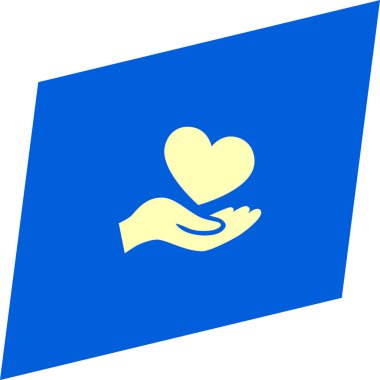 minimalist düz eller siyah arka plan, bakım kavramı simge vektör