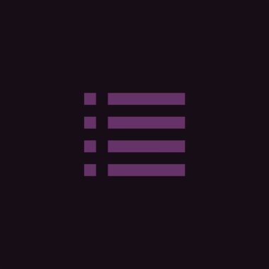 minimalist düz vektör simge siyah arka plan üzerine