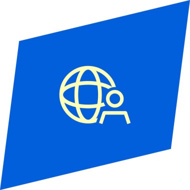 mavi arka plan, minimalist düz vektör simgesine iş insanlar ve personel kavramı 