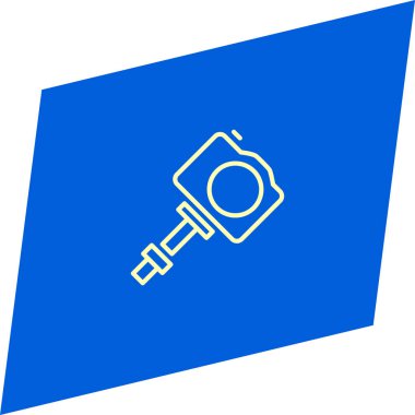 minimalist düz vektör kamera app simgesi siyah arka plan üzerine