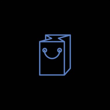 minimalist düz vektör simge siyah arka plan üzerine