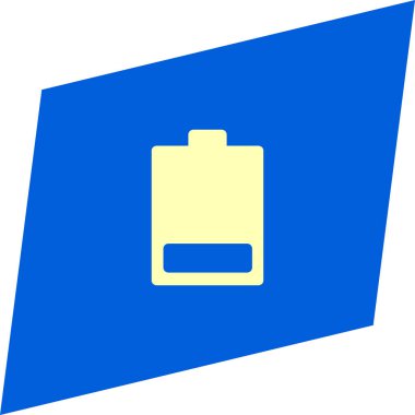 minimalist düz pil vektör simge siyah arka plan üzerine