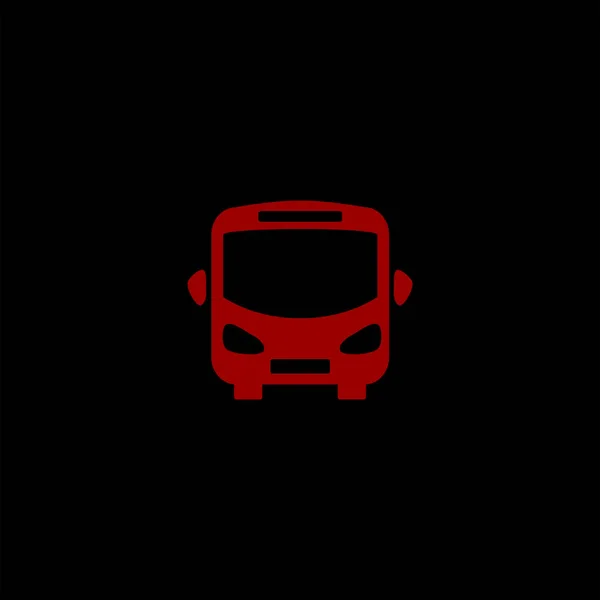 Icono Vector Transporte Plano Minimalista Sobre Fondo Negro — Archivo Imágenes Vectoriales