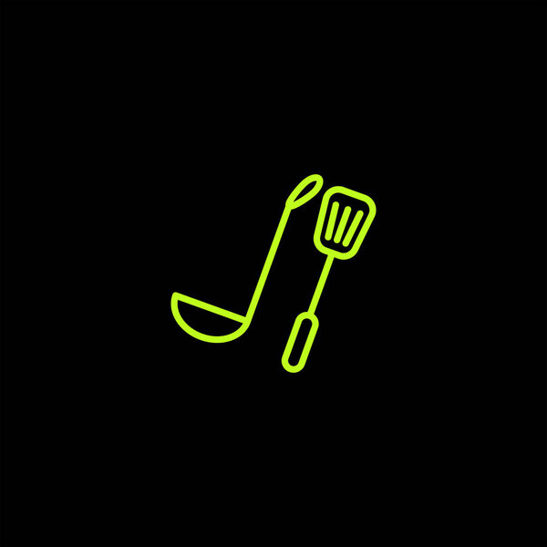 minimalistic flat vector icon on black background