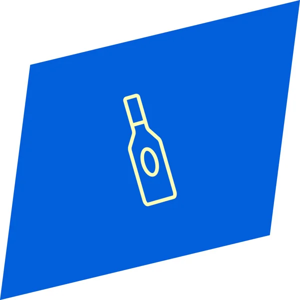 Minimalistisches Flaches Vektorsymbol Auf Blauem Hintergrund — Stockvektor