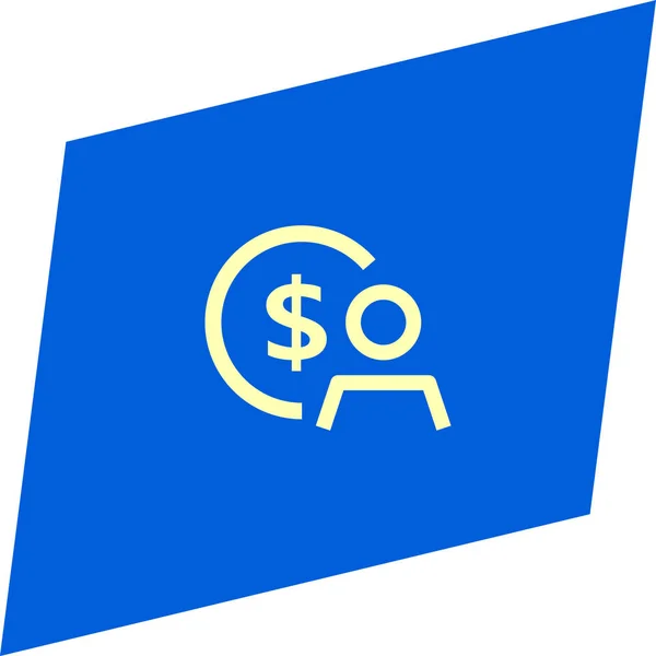 Minimalistický Byt Vektorové Ikony Modrém Pozadí Obchodní Lidé Zaměstnanci Koncepce — Stockový vektor