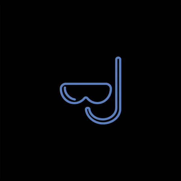 Мінімалістична Плоска Векторна Іконка Синьому Фоні Концепція Відпустки — стоковий вектор