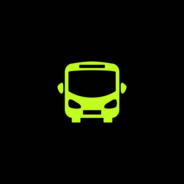 Icono Vector Transporte Plano Minimalista Sobre Fondo Negro — Vector de stock