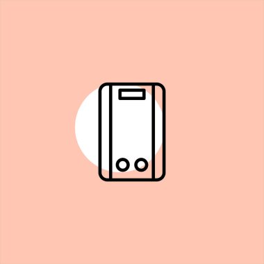 Kazan düz vektör simge renkli arka plan üzerinde