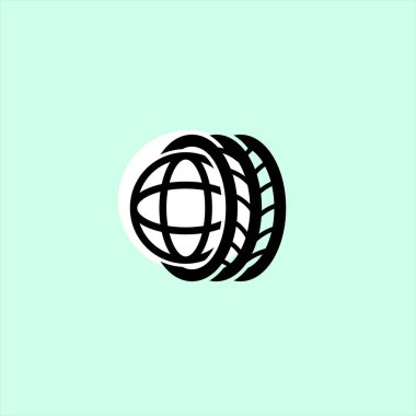 renkli arka plan üzerinde düz vektör simge