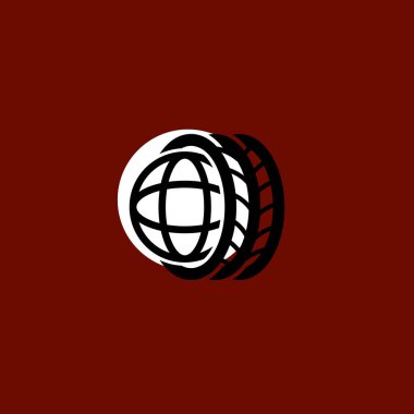 renkli arka plan üzerinde düz vektör simge