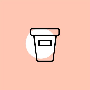 kapsayıcı düz vektör simge renkli arka plan üzerinde